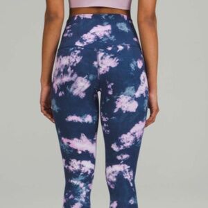Lululemon Align High-Rise Pant 25" Circulate Tie Dye Mineral Blue Multi Size 4